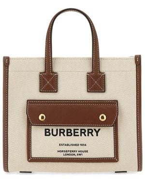 Burberry Borsa Tote "Freya" Mini - Natural