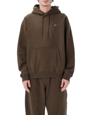 Nike Solo Swoosh Heavyweight Hoodie - Brown