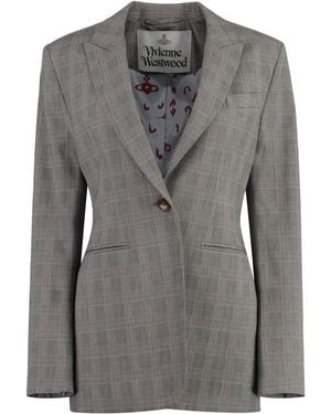 Vivienne Westwood Prince Of Wales Checked Jacket - Grey