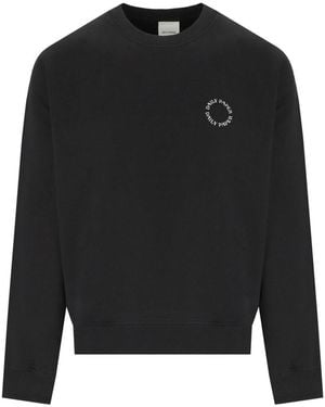 Daily Paper Logo Cotton Crewneck Sweatshirt - Black