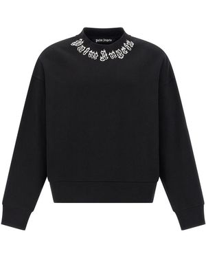 Palm Angels 'Neck Logo' Sweatshirt - Black