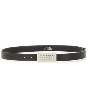 MM6 by Maison Martin Margiela Numeric Logo Belt - Black