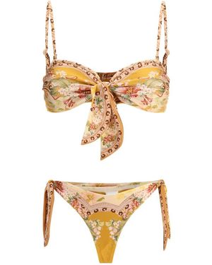 Zimmermann Wylie Printed Bikini Set - Metallic