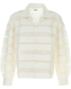 Bode Poplin Shirt - White