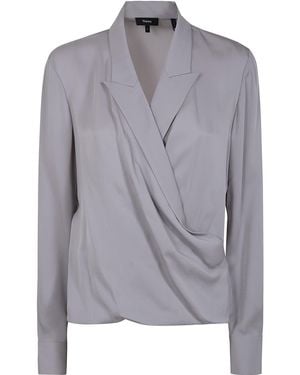 Theory Pk Lapel Wrap Bl. Mod - Gray
