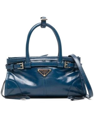 Prada Bonnie Leather Mini Hand Bags - Blue