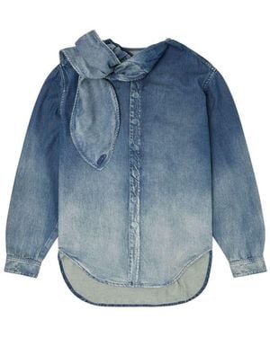 DIESEL Gradient Denim Effect Shirt - Blue
