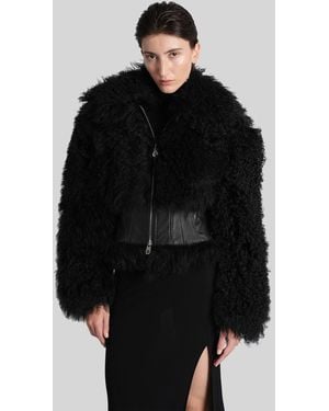 Blumarine Fur & Shearling In Black Leather