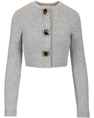 Self-Portrait Vintage Buttoned Cardigan - Gray