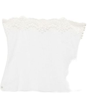 Chloé Embroidered Lace Top - White