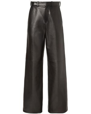 Fendi Leather Trousers - Grey