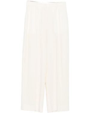 TOTEME Wool Blend Fluid Trousers - White