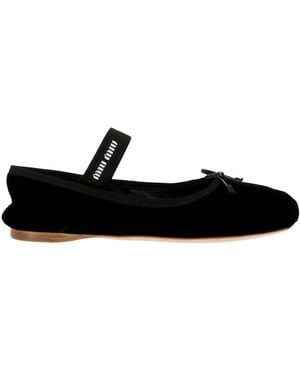 Miu Miu Flat Shoes - Black