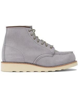 Red Wing "6' Moc Toe 3300 Dusty Abilene" Lace-Up Ankle Boots - Grey