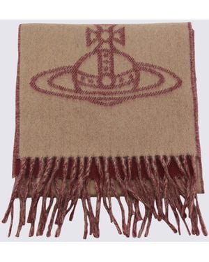 Vivienne Westwood Beige Wool Scarf - Brown