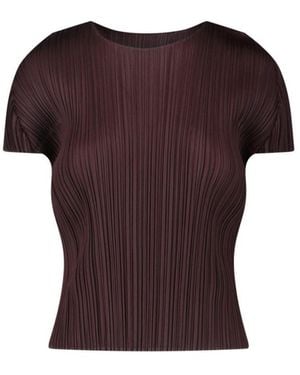 Pleats Please Issey Miyake Pleated T-Shirt - Purple