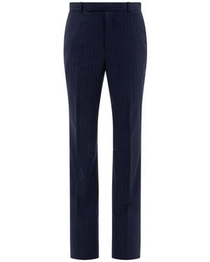 Givenchy Slim-Fit Pinstriped Virgin Wool Trousers - Blue