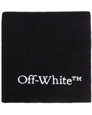 Off-White c/o Virgil Abloh Wo Logo Bksh Knit Scarf Accessories - Black