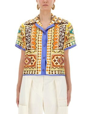 Etro Printed Silk Shirt - White