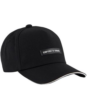 Black Emporio Armani Hats for Men | Lyst