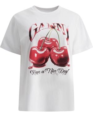 Ganni T-Shirts - White