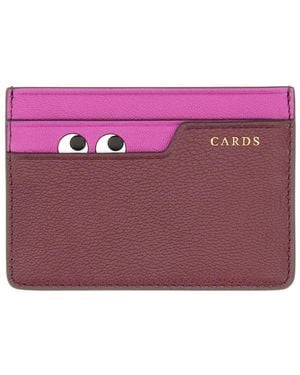 Anya Hindmarch "Peeping Eyes" Card Holder - Pink
