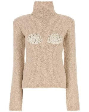 Magda Butrym Alpaca Blend Sweater - Natural