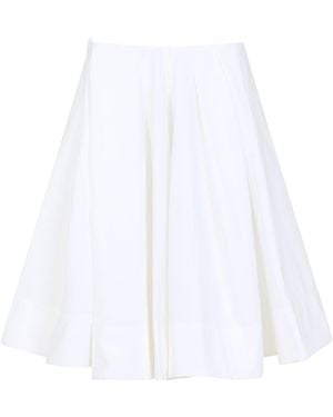 Jacquemus Pleated Cotton Skirt - White