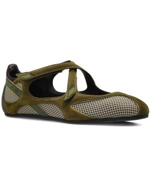 The Attico 'Floor01' Ballerina Flat - Green