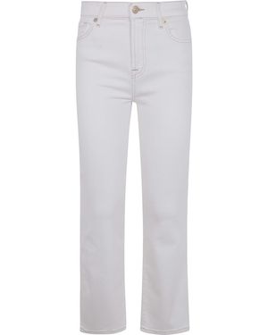 7 For All Mankind Daisy Ankle Boot Sugar Denim - White