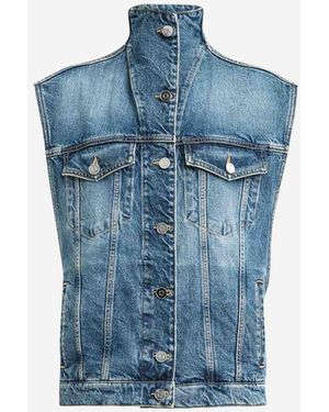 Alaïa Sleeveless Denim Vest - Blue