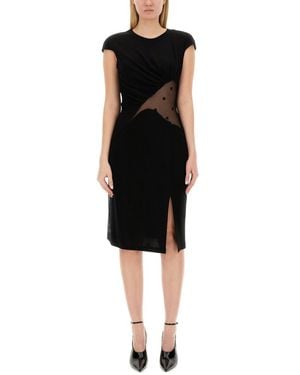 Givenchy Chic Mini Draped Dress For - Black