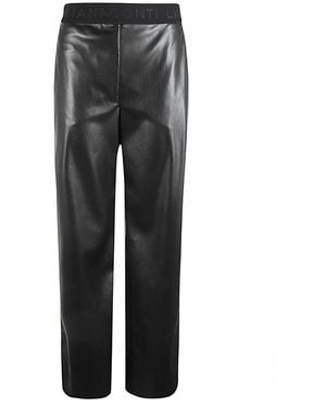 Liviana Conti Faux Leather Pants - Gray