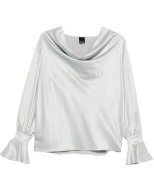 Pinko Filipa Blouse With Cowl Neck - White