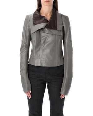 Rick Owens Lamb Leather Jacket - Gray