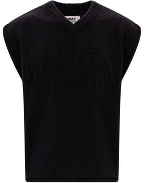 MM6 by Maison Martin Margiela Wool Vest - Black