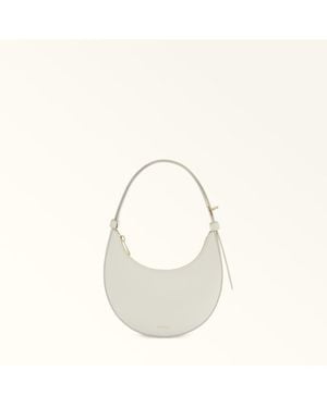 Furla Mini Leather Hobo Bag - Natural