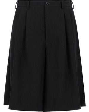 Comme des Garçons Wool Bermuda Shorts - Black