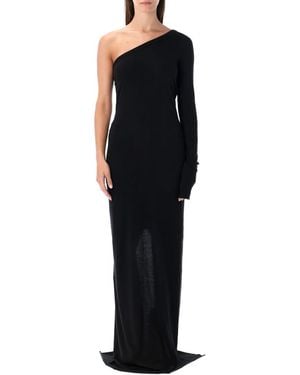 Rick Owens Ziggy One-shoulder Black Cotton Jersey Dress