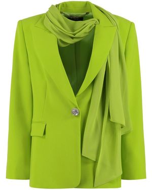 Clips Crepe Blazer - Green