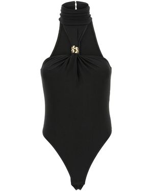 Elisabetta Franchi Jewel Detail Bodysuit - Black