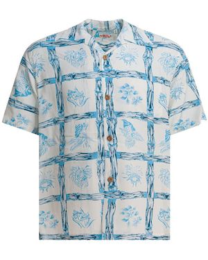 Sun Surf "Island Plants" Shirt - Blue