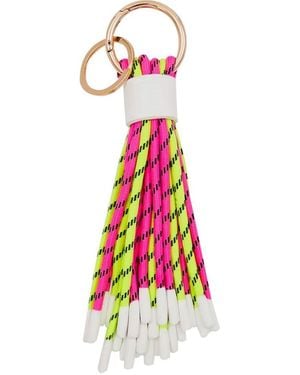 Essentiel Antwerp Hunfair Fuchsia And Yellow Keychain - White