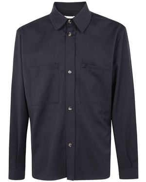 Laneus Wool Shirt Clothing - Blue