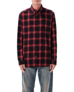 DIESEL Checked Cotton-Viscose Shirt - Red