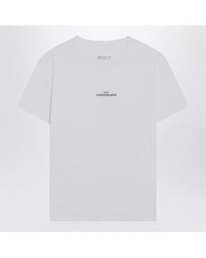 Maison Margiela T-shirt With Distorted Logo - White