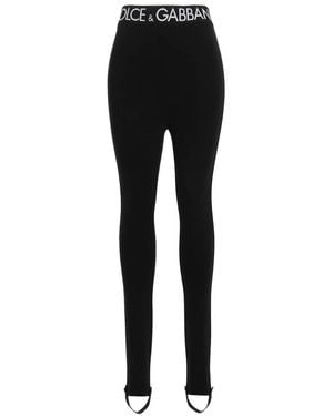 Dolce & Gabbana Logo Leggings - Black
