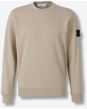 Stone Island Crew Neck Sweatshirt - Natural