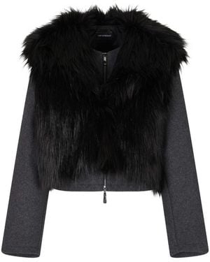 Emporio Armani Coats - Black