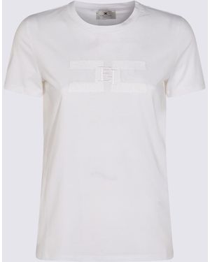 Elisabetta Franchi T-Shirt E Polo Gesso - White